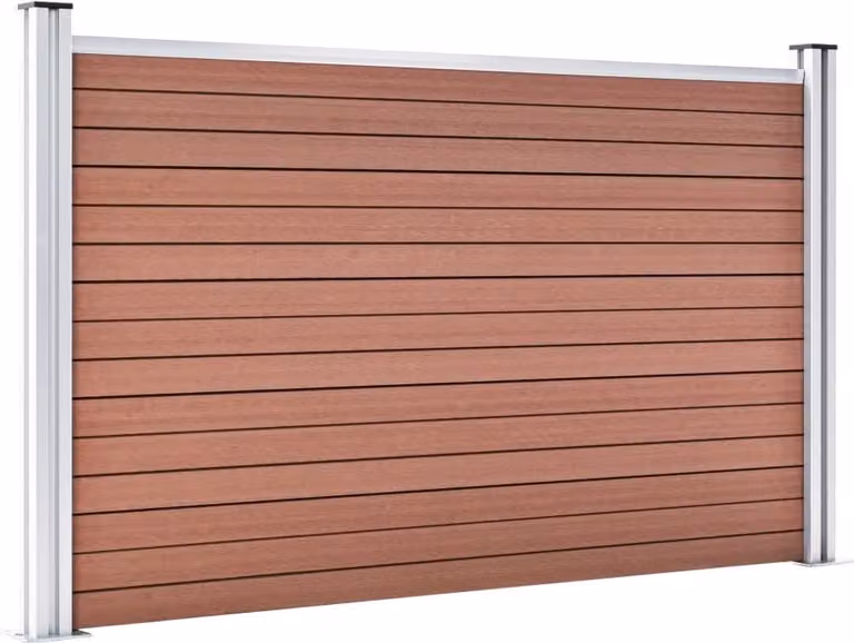 Recinzione da giardino WPC 526x106 cm Marrone