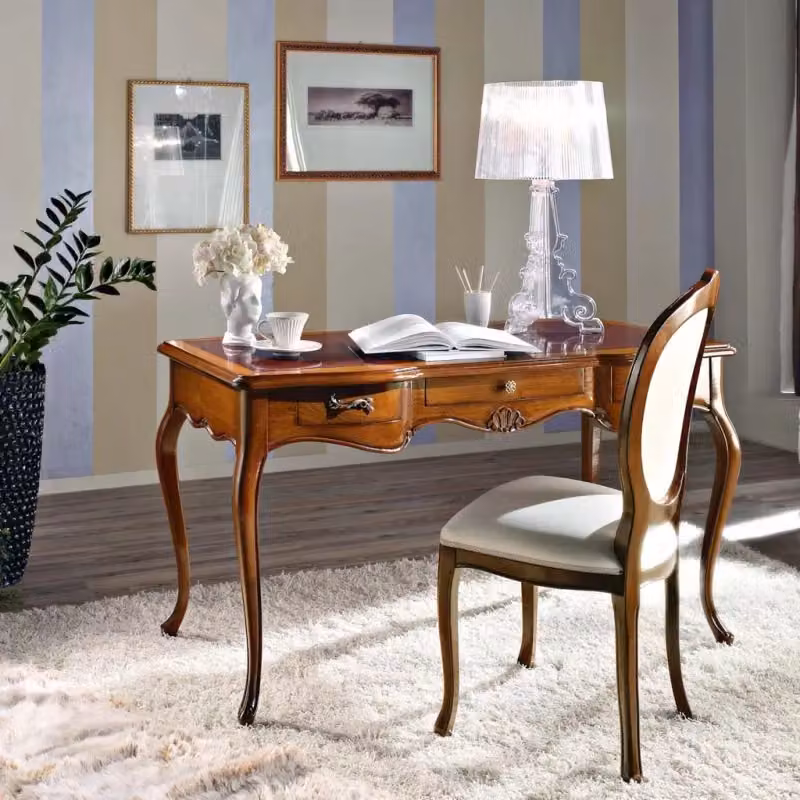 Scrivania classica Elite in legno di faggio con 3 cassetti Mobili 2G L/P/H: 139 x 69 x 80 cm – 1