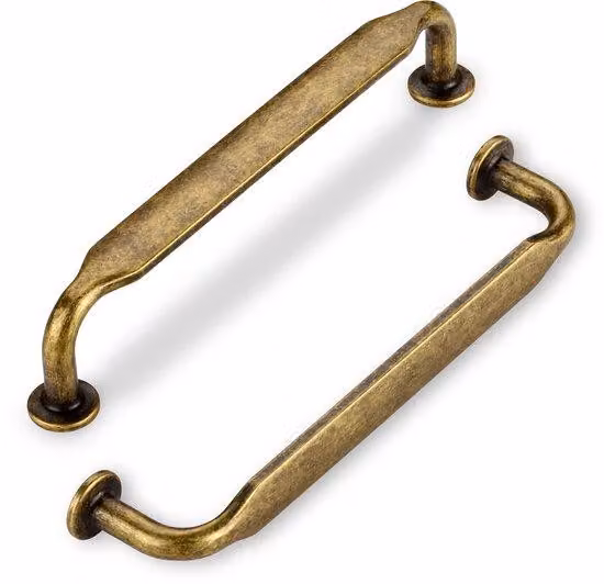 Set di maniglie vintage in ottone per armadi e cassetti