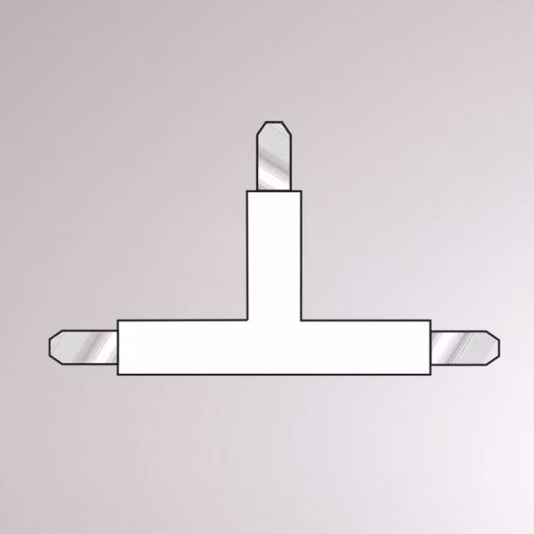 Molto Luce Connettore a T per sistema binario bifase Volare, nero, metallo Volare T-Verbinder, Nero, Metallo, Sistema a binario
