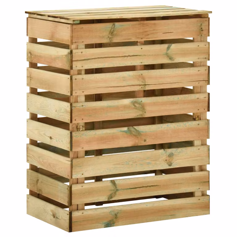 Compostiera da giardino in legno vidaXL Verde L: 106 cm, P: 58 cm, H: 110 cm