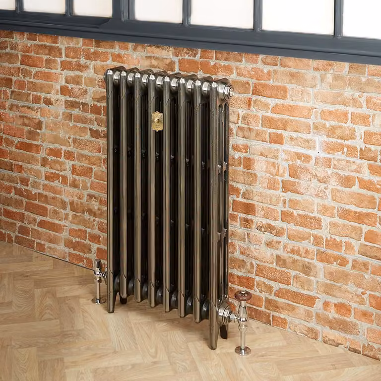 Radiatore Tradizionale in Ghisa a 3 Colonne - Alto 760mm - Finitura Metallo Grezzo Lucidato - Mercury