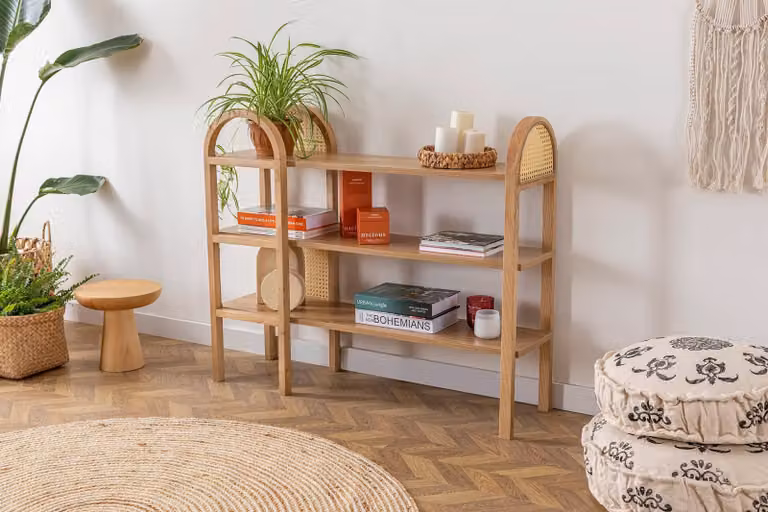 Skye Decor, Nala 90 - Natural, comò, naturale, 100% pannelli truciolari rivestiti in melamina, 110 x 30 x 90 cm