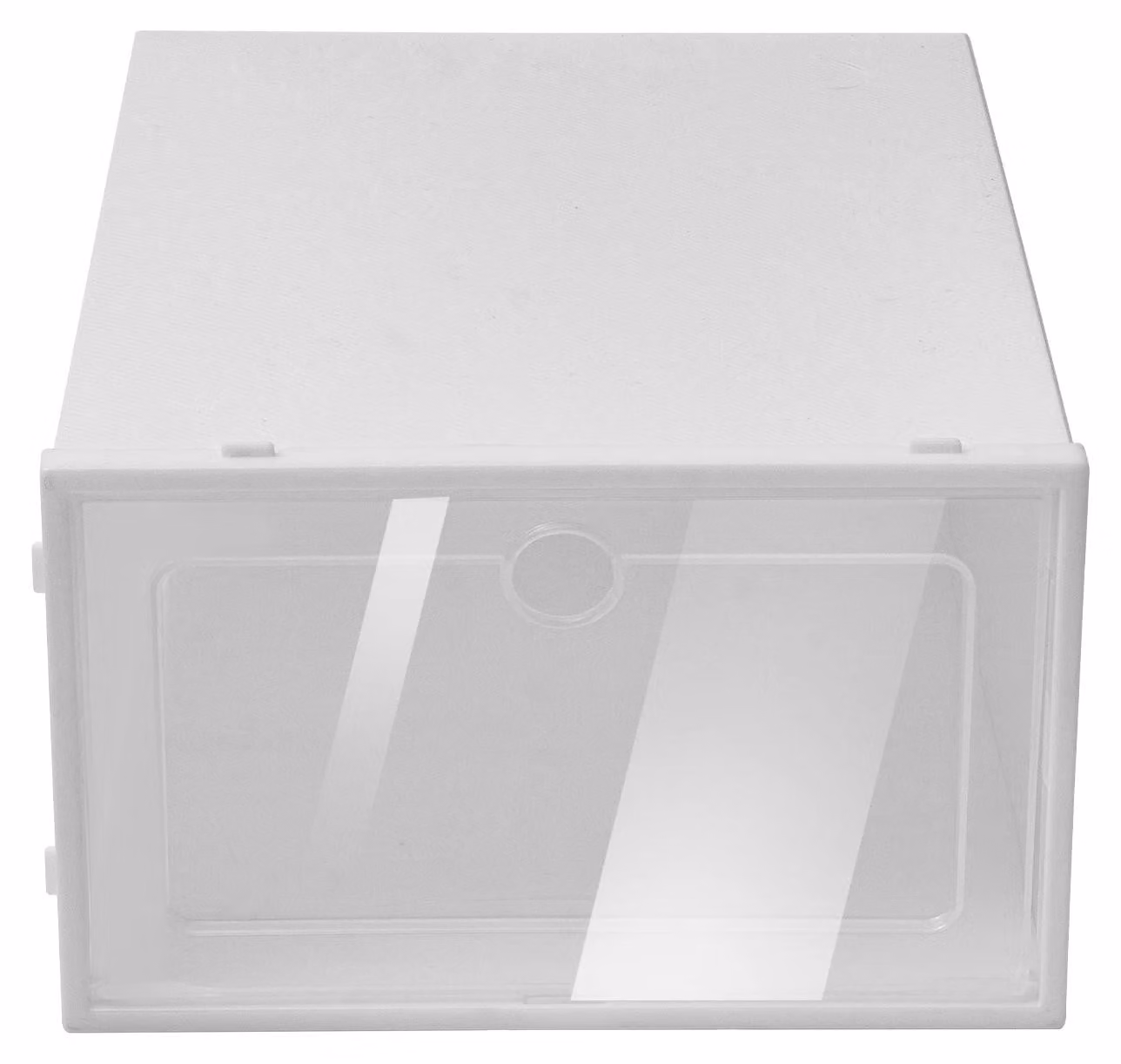 Set di contenitori per scarpe - 24 contenitori pieghevoli - Contenitori trasparenti in plastica PP impilabili - 48x38x13 cm - Adatti per scarpe, giocattoli, libri - Colore: trasparente