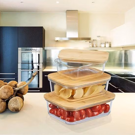Contenitori di Stoccaggio Alimentare in Vetro - Set di Contenitori di Stoccaggio Alimentare in Vetro