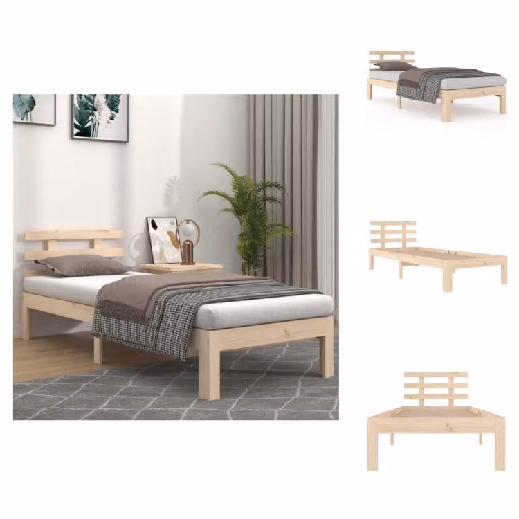 vidaXL Letto in legno massiccio 90x190 cm - Letti & reti