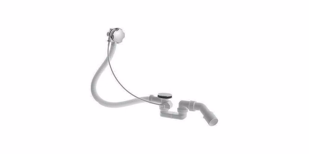 Garniture découlement et de trop-plein Duravit, pour baignoires, poignée tournante, chrome, 791287000001000, 791287000001000