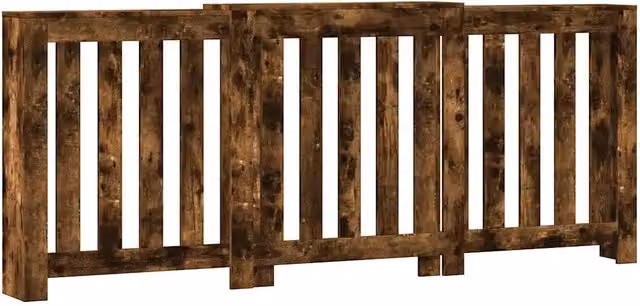 Copritirtermosifone dal design moderno mensola decorativa 205 x 21,5 x 83,5 cm in legno ingegnerizzato rovere fumo 02_0049847