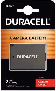 Duracell Li-Ion batt. 1020 mAh per Canon LP-E10