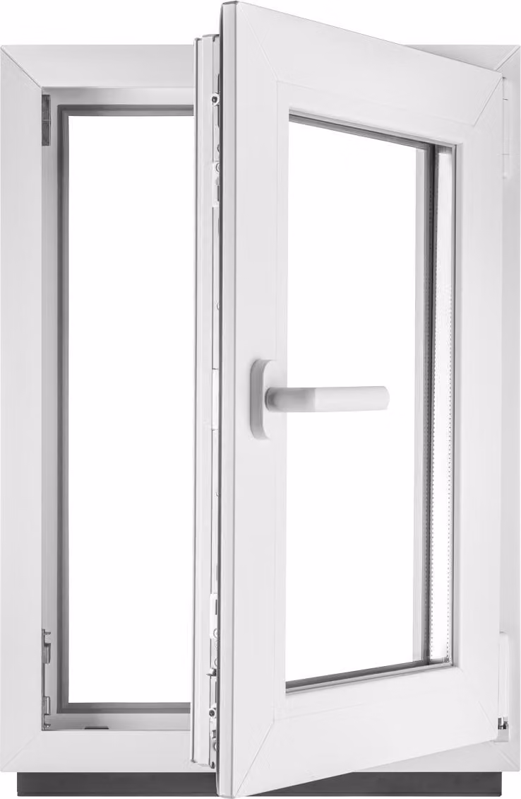 BauPlaza - Finestra Serramenti in pvc bianco - vetro camera Larghezza x Altezza 85 x 115 cm apertura destra 850 x 1150 mm funzione girevole