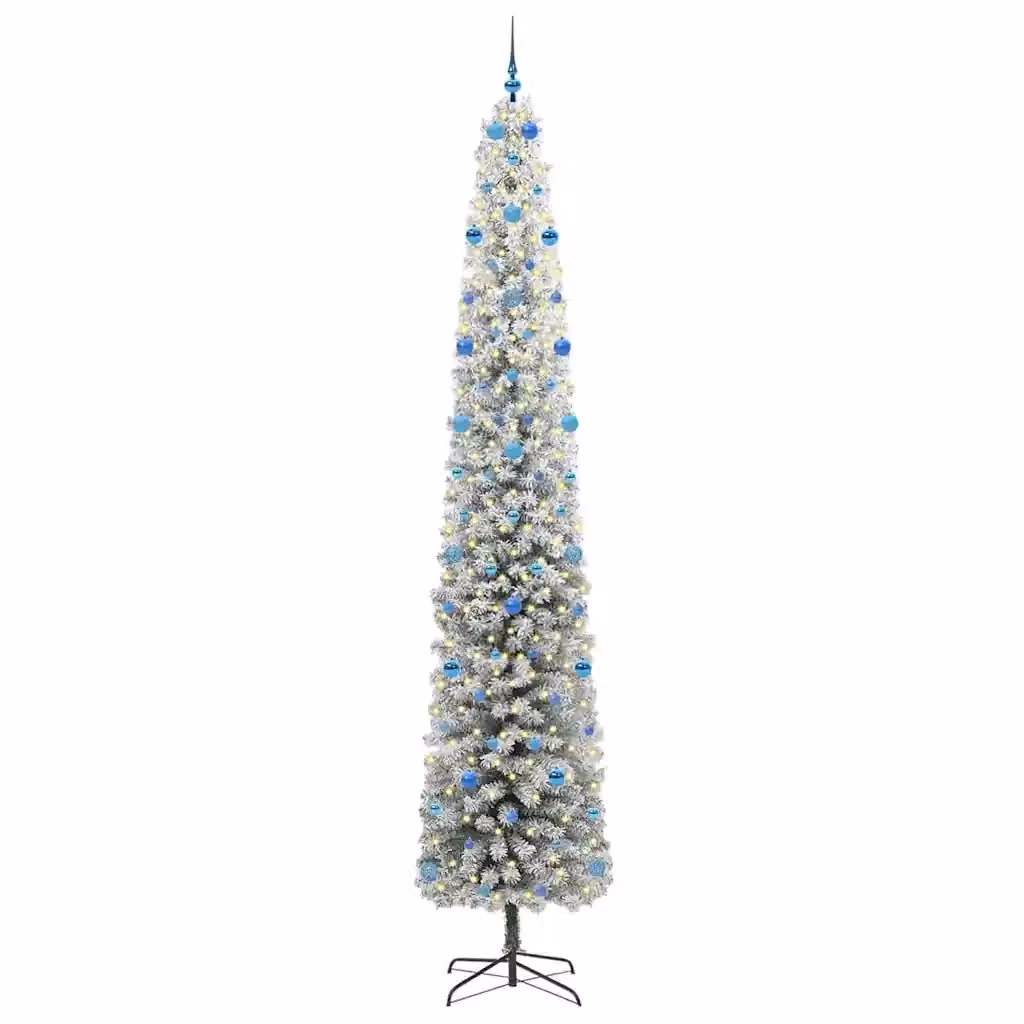 Albero di Natale artificiale moderno vidaXL verde con 300 LED luce bianca calda, Altezza: 300 cm – 2