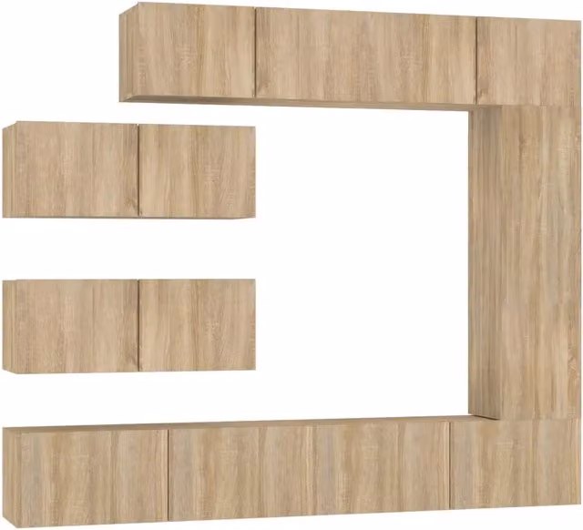 Set di Mobili Porta TV 7 pz | Armadietto TV | Mobile Porta TV Rovere Sonoma in Legno Multistrato