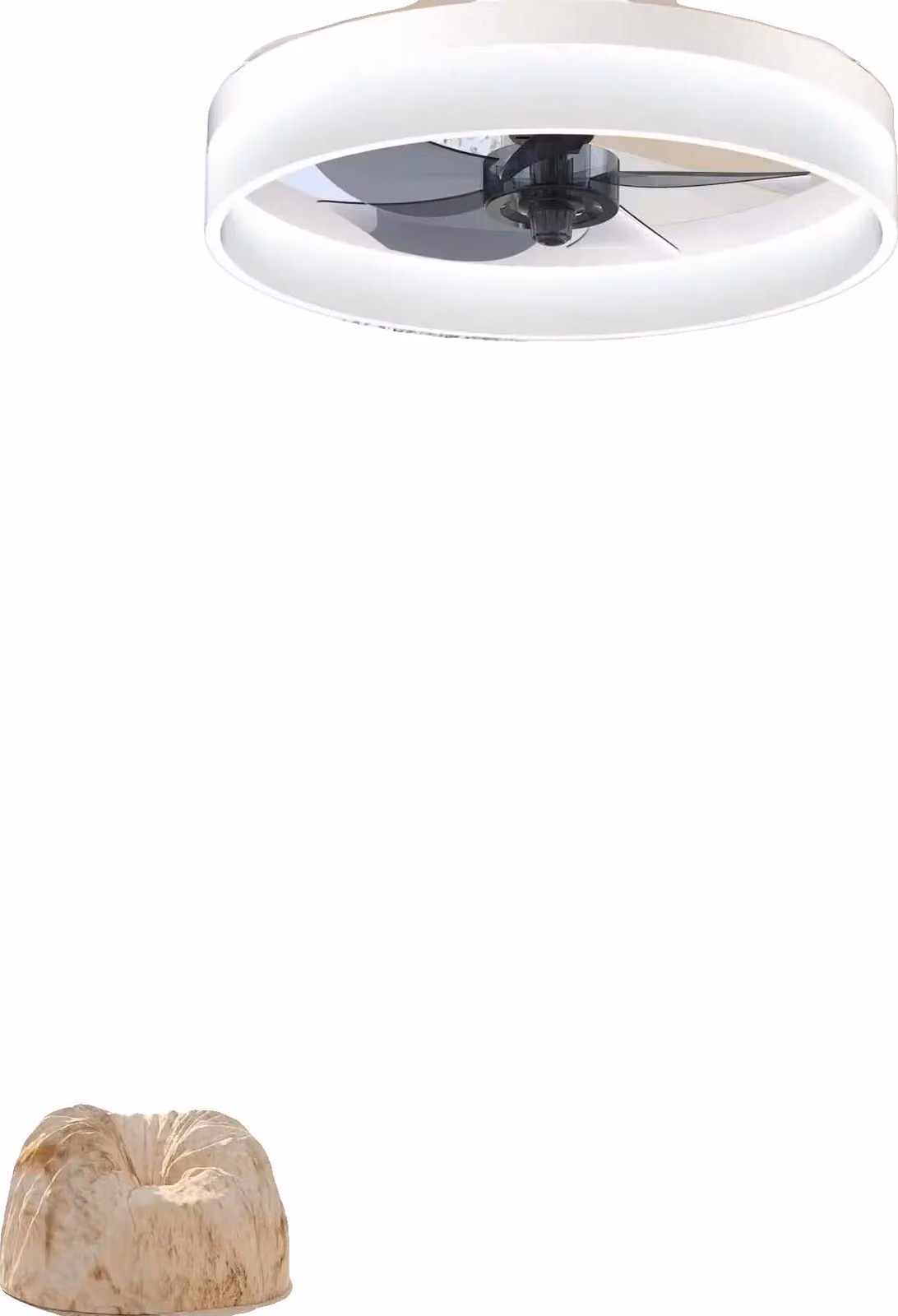 Ventilatore da soffitto, doppia modalità di vento, dimmerazione continua, BIANCO
