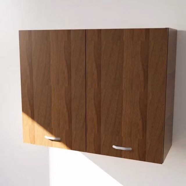 Pensile da cucina Calandrelli con 2 ante in finitura noce opaco, H 72 x L 90 x P 33 cm