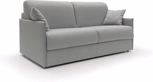 Evans Divano letto matrimoniale in tessuto impermeabile grigio L: 189 cm, Materasso: 160 x 200 cm