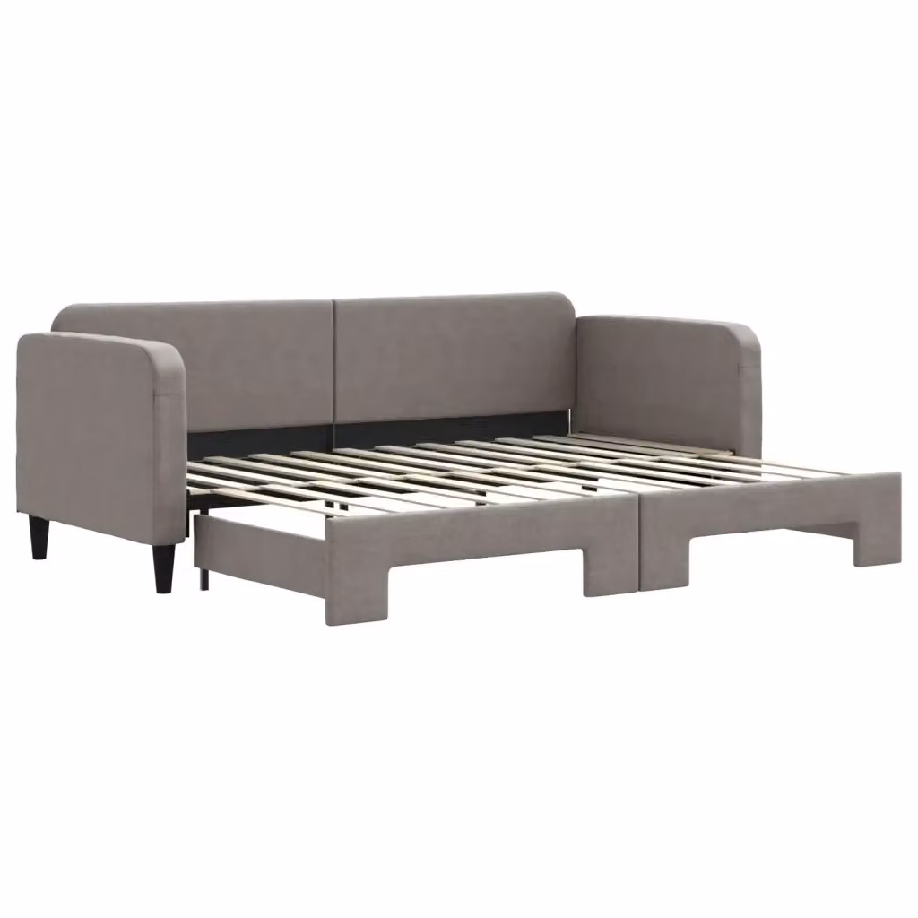 Divano Letto Moderno vidaXL in Tessuto Grigio e Beige per Soggiorno e Camera da Letto – 2