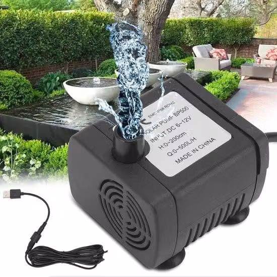 Mini pompa sommersa per laghetti e acquari - piccola pompa a fontana DC 6-12 V