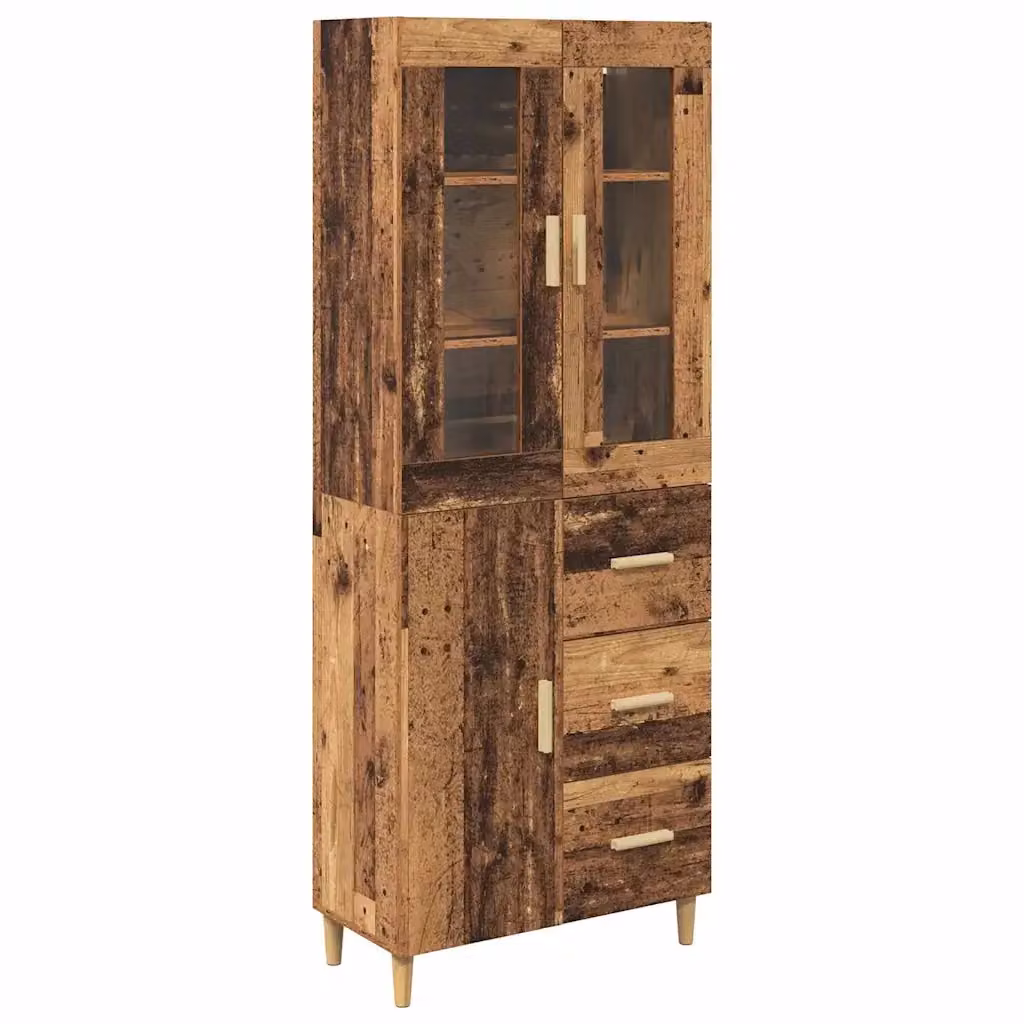 Credenza moderna vidaXL in legno ingegnerizzato marrone, L/P/H: 34,5 x 34 x 180 cm – 2