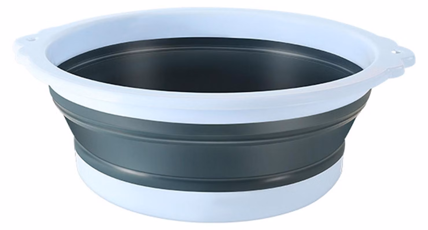 Lavabo pieghevole, portatile, in plastica rinforzata, ideale per lavare i vestiti negli ostelli o durante i viaggi, dimensioni XL, 40 x 14 x 5 cm