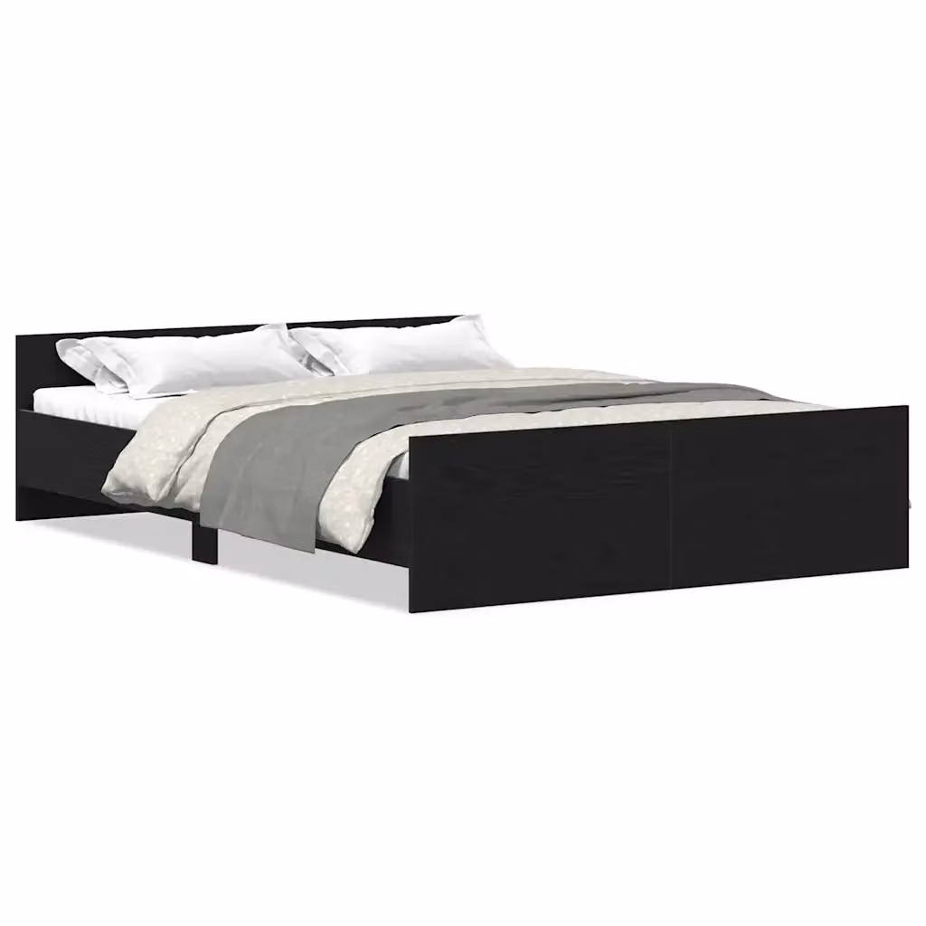 Struttura Letto Design Mania in Rovere e Nero con Doghe in Legno L: 138 cm, P: 50 cm, H: 193 cm – 2