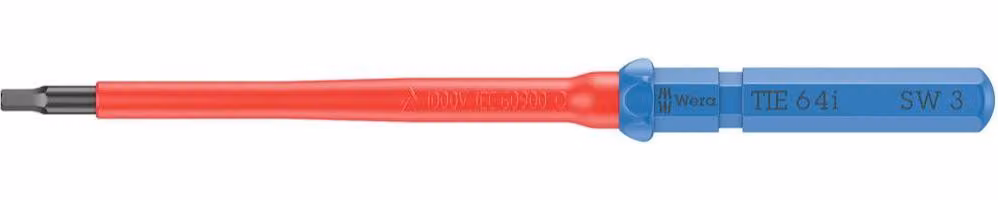 Wera Kraftform Kompakt VDE 64 i 3,0 x 157 mm TIE SB Presa esagonale da elettricista a lama intercambiabile 3,0 mm (05006562001)