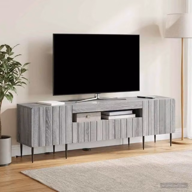 Mobile TV LED ZWOLLE 153 x 35 x 43 cm Sonoma grigio 896471