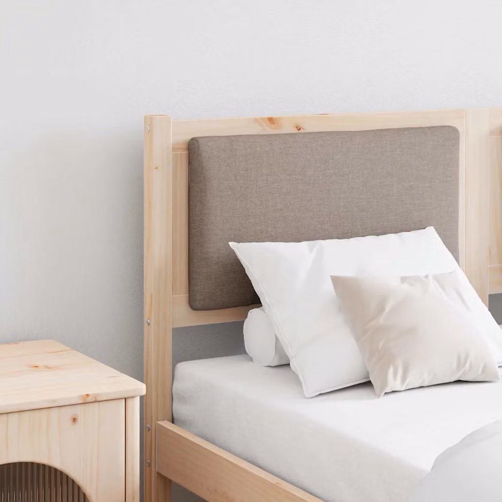 Testiera per letto imbottita vidaXL in legno di pino massello marrone con finitura opaca e stile minimalista