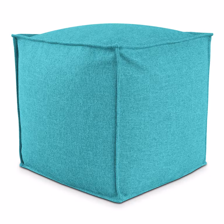 POUF QUADRATO PIUMA 60x60 cm Verde acqua