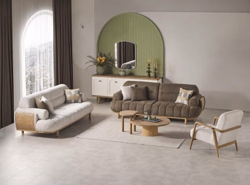 Couch Set Polstergarnitur Wohnlandschaft Sitzmöbel Sofa Kombination Sitzgruppe