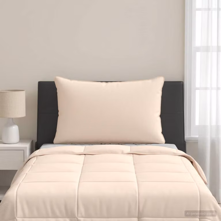 Cuscino rettangolare vidaXL in fibra di Kapok e cotone, Beige, L 60 x P 40 cm