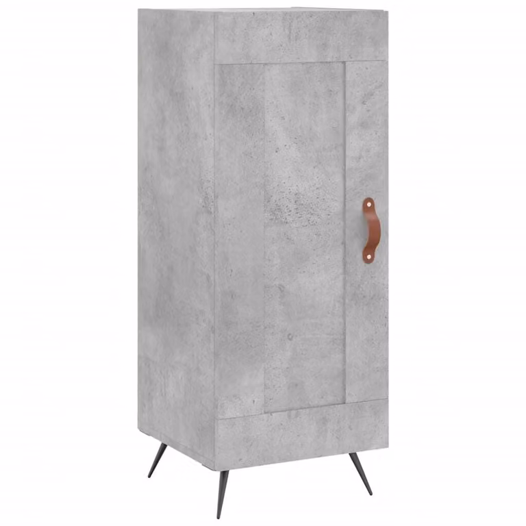 Credenza Grigio Cemento 34,5x34x90 cm in Legno Multistrato