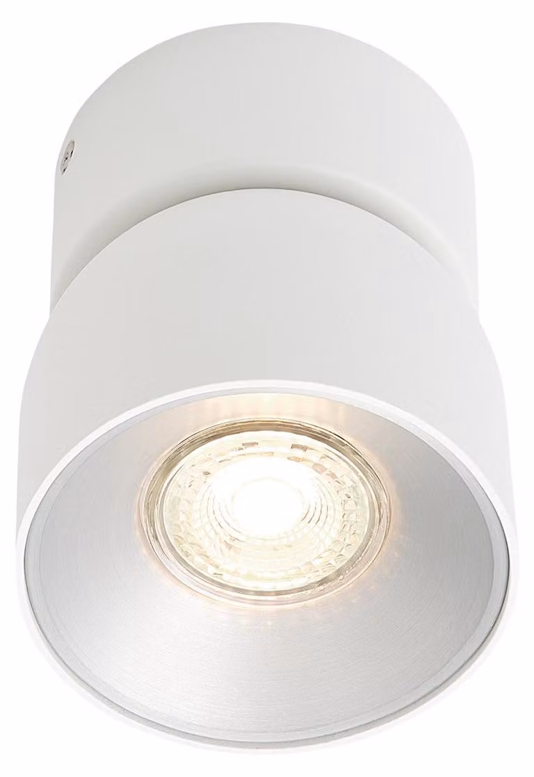 Plafoniera LED inclinabile NORDLUX Pitcher, variante: Ø 100 x 123 mm , GU10, 10 W, bianco