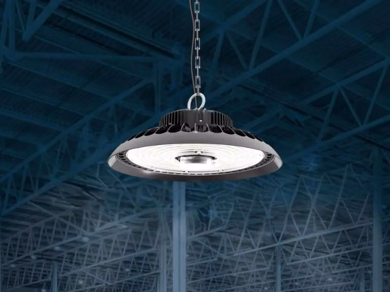 Lampada a LED High Bay UFO 150W / IP65 / 5000K + sensore + modalità standby - LU112/SR
