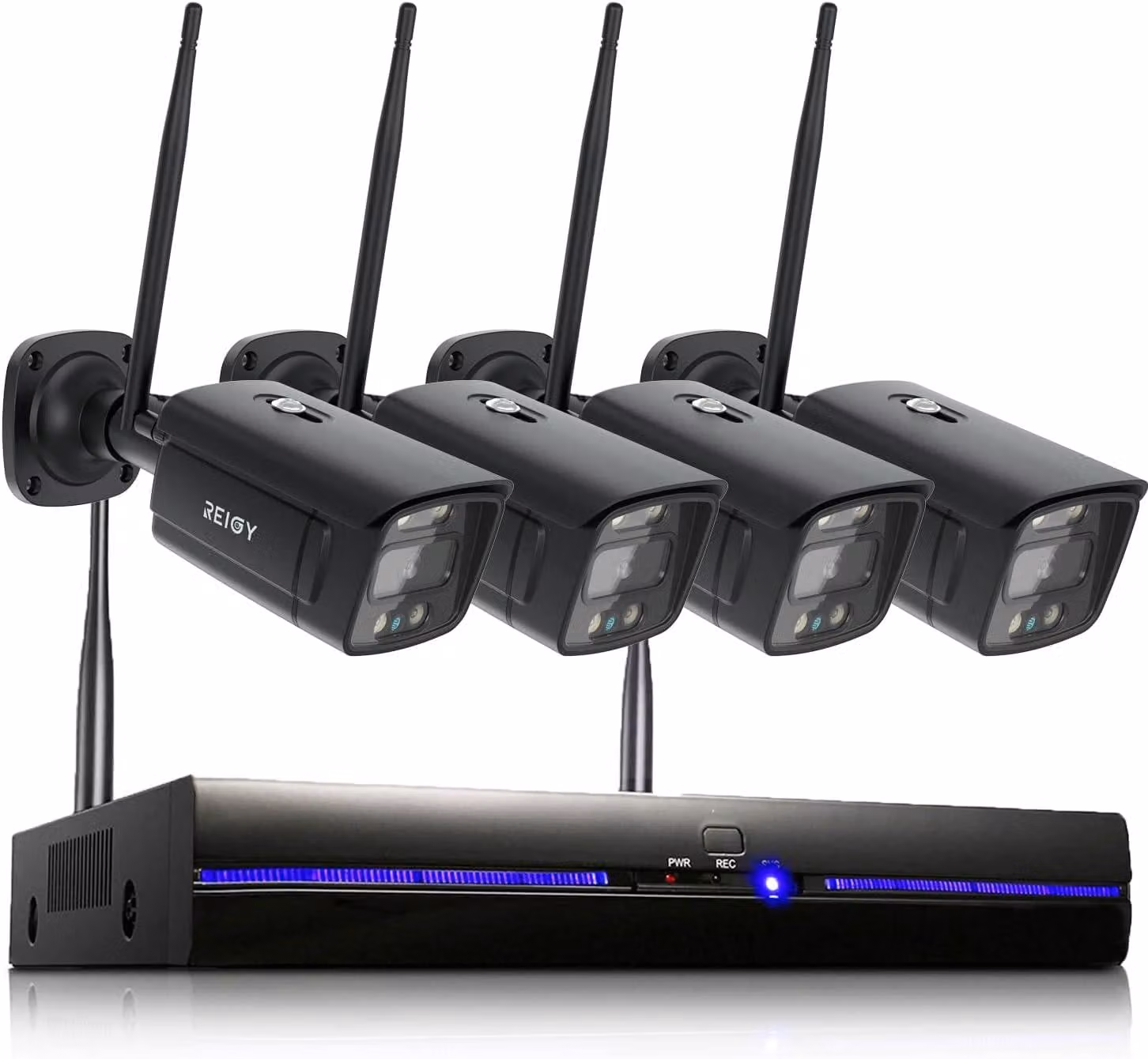 Sistema di telecamere di sicurezza wireless da 3 megapixel con faro integrato e audio bidirezionale