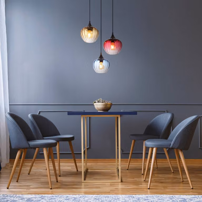 Globo Lampada a sospensione in vetro Sander, dimmerabile, Multicolore, Soggiorno / Sala da pranzo, Vetro, Lampada a sospensione