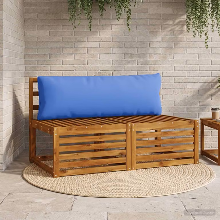 Cuscino per schiena vidaXL PUTTEN in poliestere blu reale con rivestimento rimovibile e lavabile in lavatrice