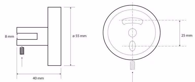 Sapho X-ROUND Vetrina 600 mm, cromata/vetro trasparente