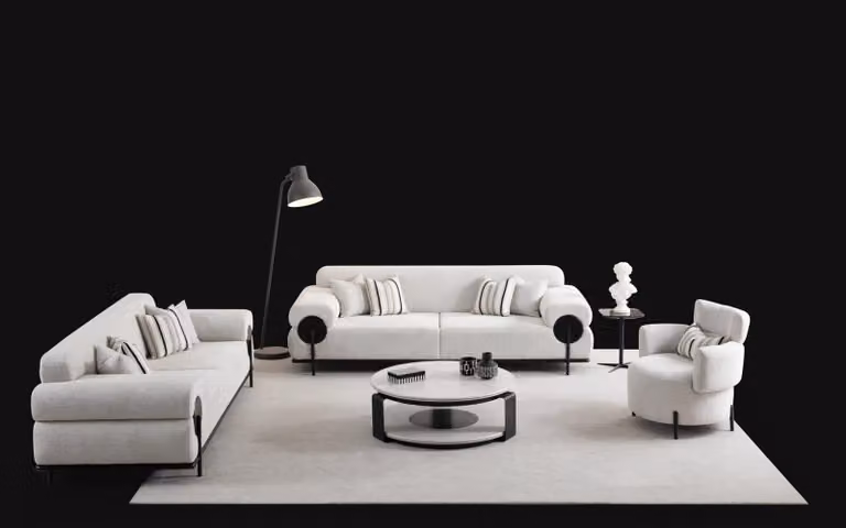 Sofagarnitur 331 Sitzer Set Design Sofa Polster Couchen Couch Modern Luxus