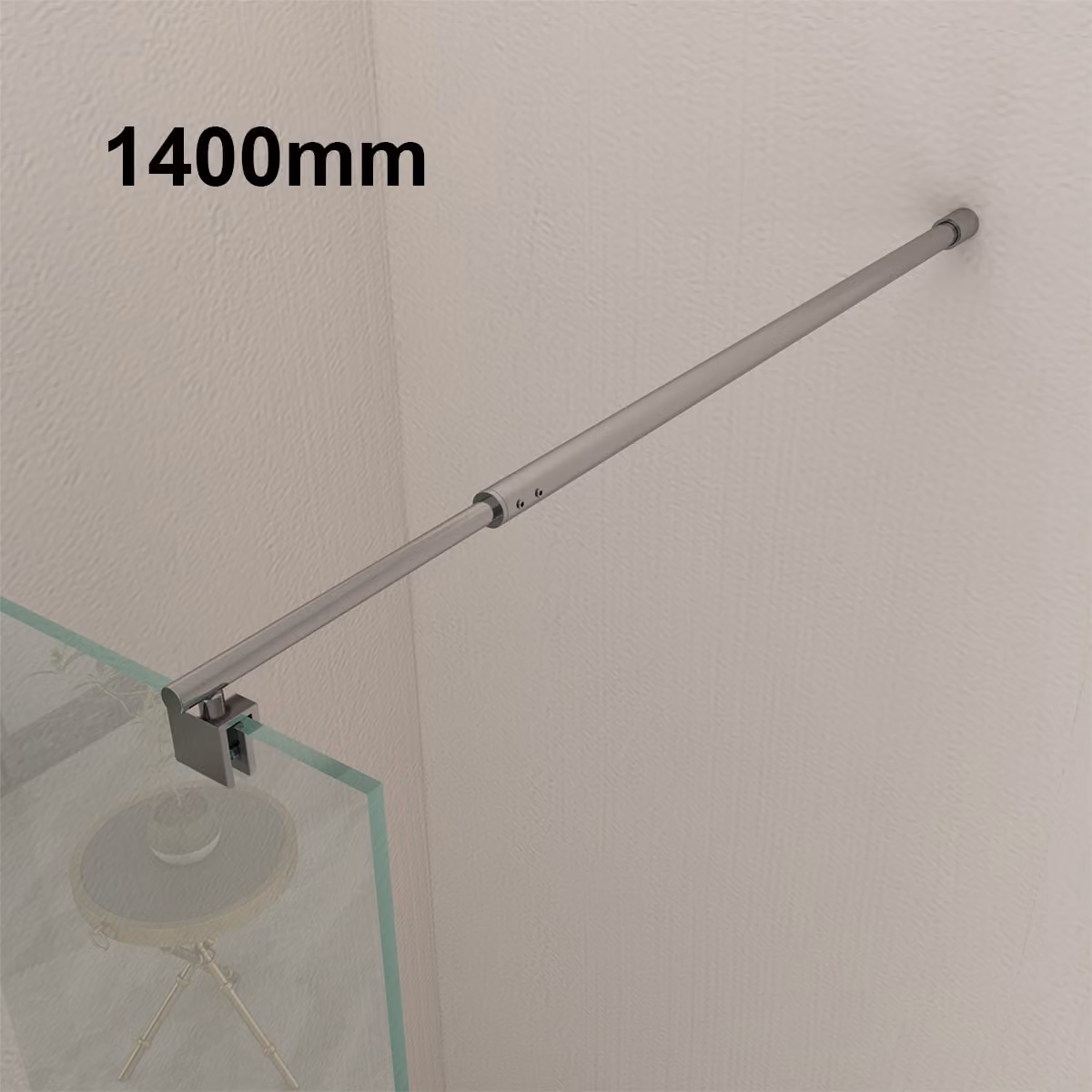 SONNI asta telescopica stabilizzatrice in acciaio inox 70-140cm Adatta a vetri di spessore 5-10 mm