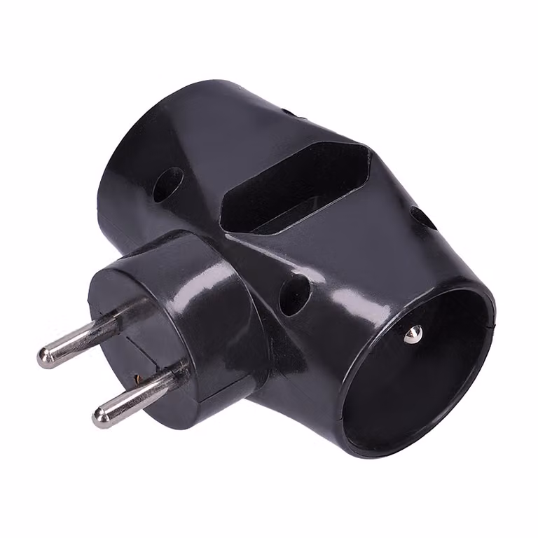 Solight Presa nera 1x2,5A + 2x10A P92