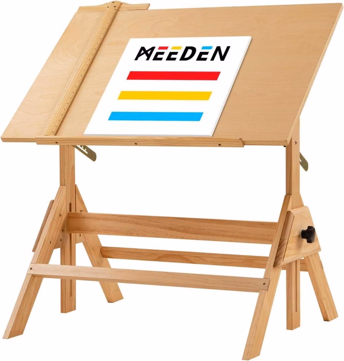 MEEDEN Tavolo da disegno in legno 90x60cm Altezza regolabile Design grafico