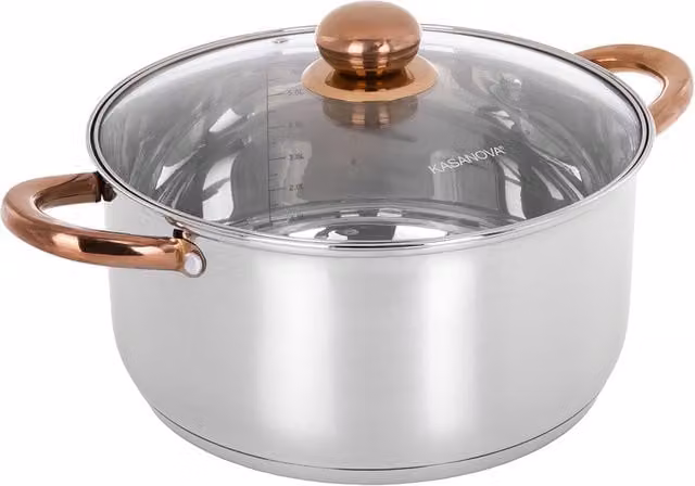 Casseruola 26 cm acciaio inox Meravigliosa con coperchio