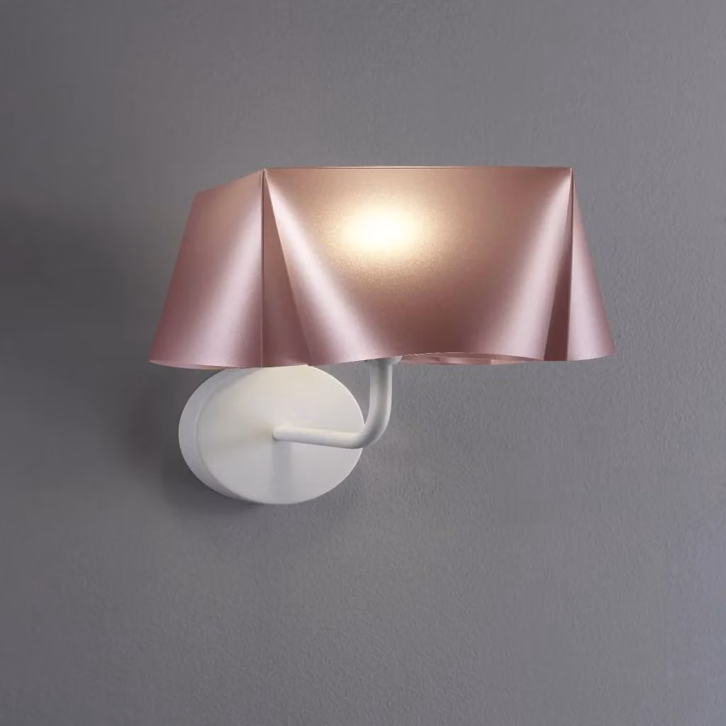 Applique Moderna Wanda Polilux Linea Zero Rosa in Metallo e Plastica con 1 Luce E14 – 2