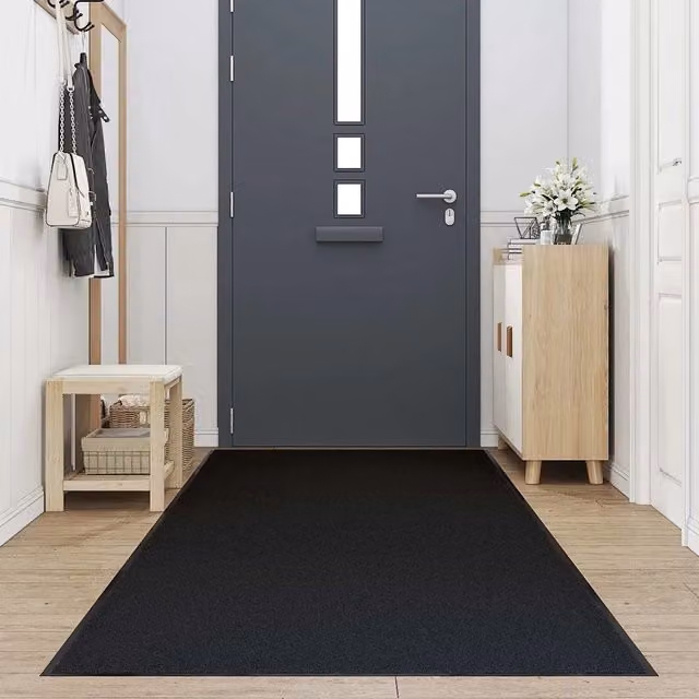 Zerbino rettangolare vidaXL nero lavabile antiscivolo in polipropilene e PVC L: 115 cm, P: 400 cm