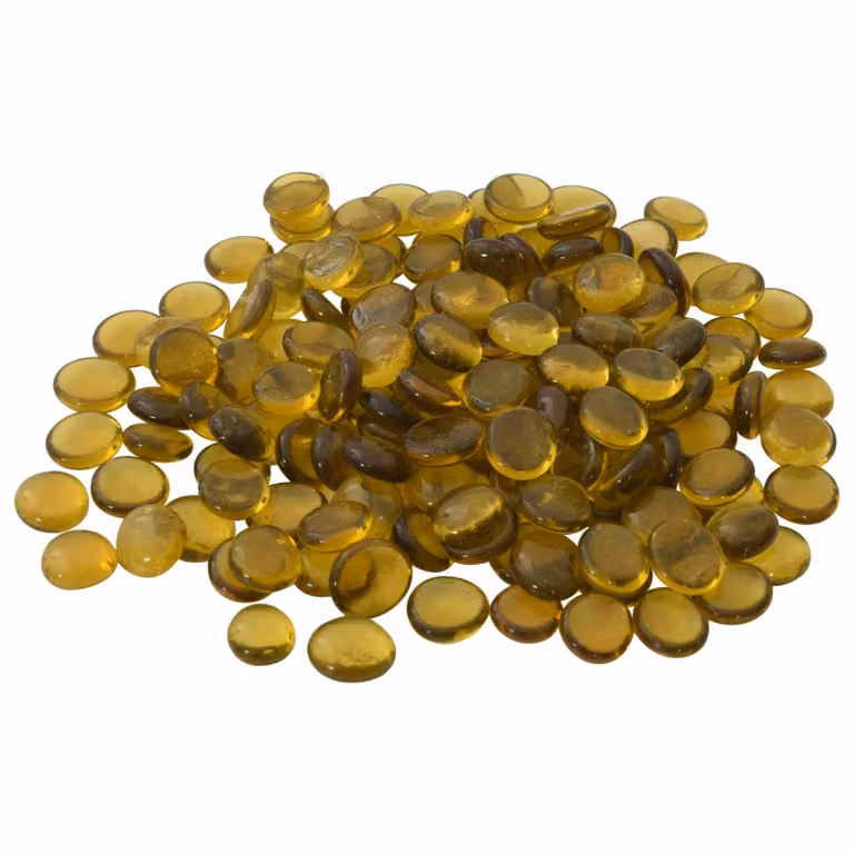 Perle di vetro rotonde vidaXL Giallo 17-19 mm
