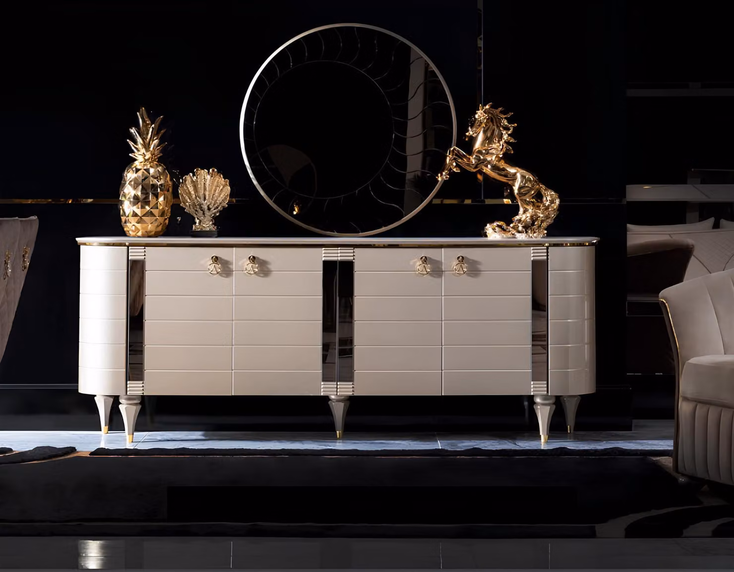 Credenza credenza con specchio mobile in legno cassettiera mobile in legno nuovo