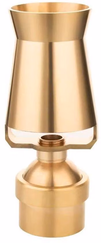 Set di 2 ugelli regolabili in ottone DN25 per fontane a cascata da giardino, con effetto ottico a forma di iceberg