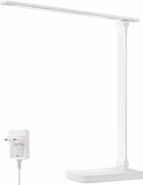 Lampada da tavolo a LED - ideale per la casa e l'ufficio - 1 pezzo - Bianca