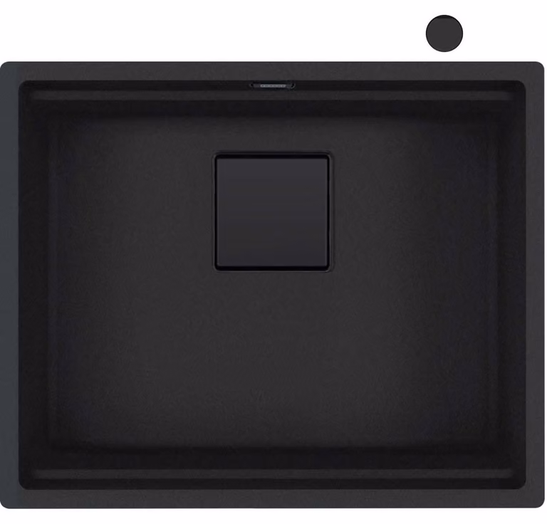 Franke lavello sottopiano Kubus 2 KNG 110-52 Fragranit Nero Opaco - Collezione Nero