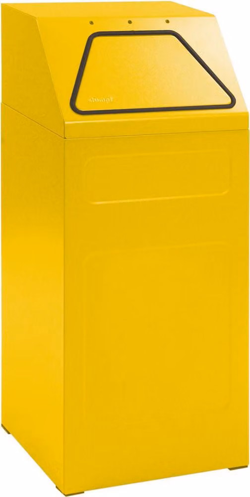 Raccoglitore di rifiuti riciclabili 65 l giallo fisso
